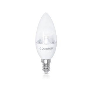 Goodwin C Series 5W 470lm 3000K Warm White Dimmable E14 Clear Candle SES